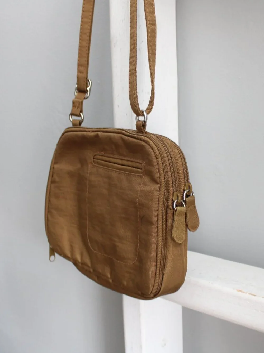 MultiSac Vintage Y2K Brown Nylon Utility Gorpcore Crossbody Bag Purse - Picture 7 of 7